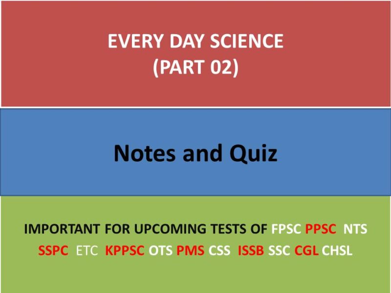 Main Points and Online Quiz of Everyday Science